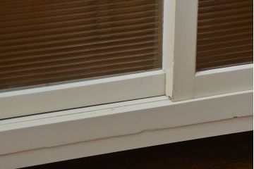 アンティーク家具　アンティーク リメイク品 モールガラスペイント キッチンキャビネット(カウンターテーブル)