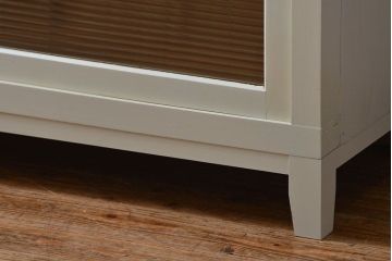 アンティーク家具　アンティーク リメイク品 モールガラスペイント キッチンキャビネット(カウンターテーブル)