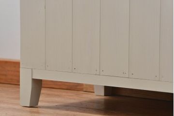 アンティーク家具　アンティーク リメイク品 モールガラスペイント キッチンキャビネット(カウンターテーブル)