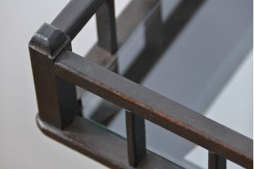 アンティーク家具　大正ロマン 高級品 天枠付き古いタバコ屋のガラスケース(ショーケース)