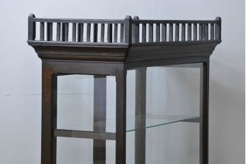 アンティーク家具　大正ロマン 高級品 天枠付き古いタバコ屋のガラスケース(ショーケース)