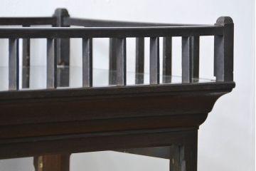 アンティーク家具　大正ロマン 高級品 天枠付き古いタバコ屋のガラスケース(ショーケース)