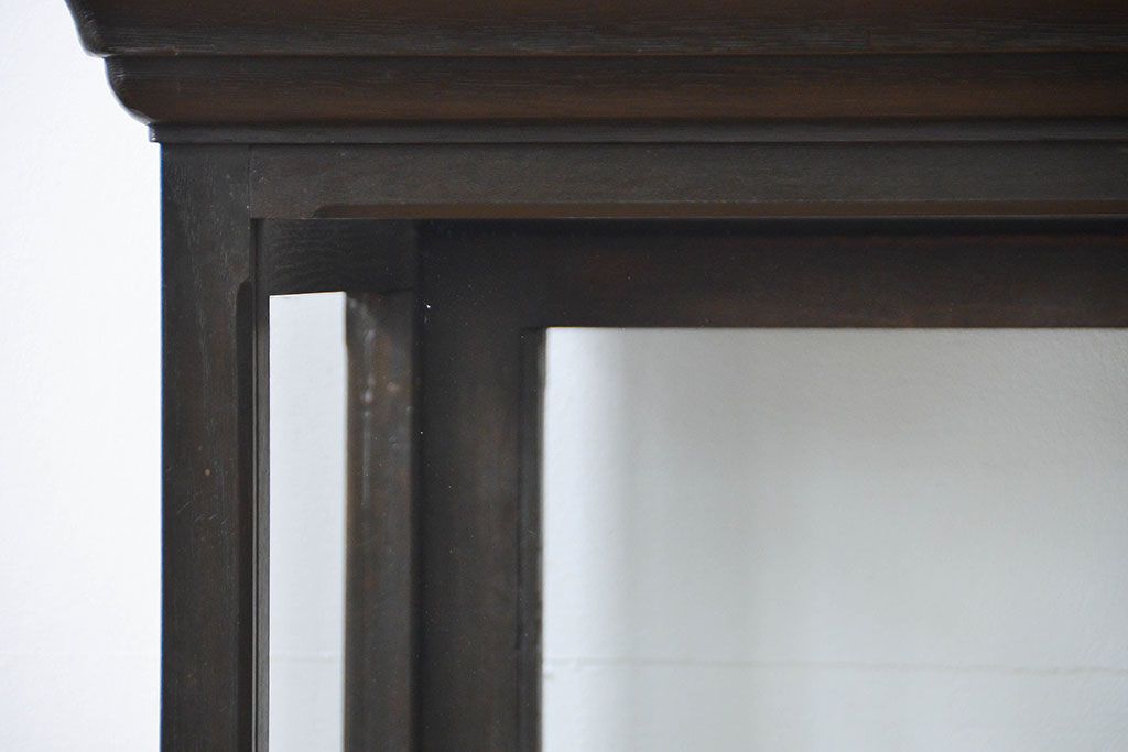 アンティーク家具　大正ロマン 高級品 天枠付き古いタバコ屋のガラスケース(ショーケース)