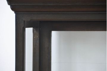 アンティーク家具　大正ロマン 高級品 天枠付き古いタバコ屋のガラスケース(ショーケース)