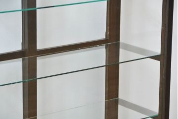 アンティーク家具　大正ロマン 高級品 天枠付き古いタバコ屋のガラスケース(ショーケース)