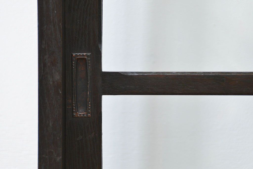 アンティーク家具　大正ロマン 高級品 天枠付き古いタバコ屋のガラスケース(ショーケース)