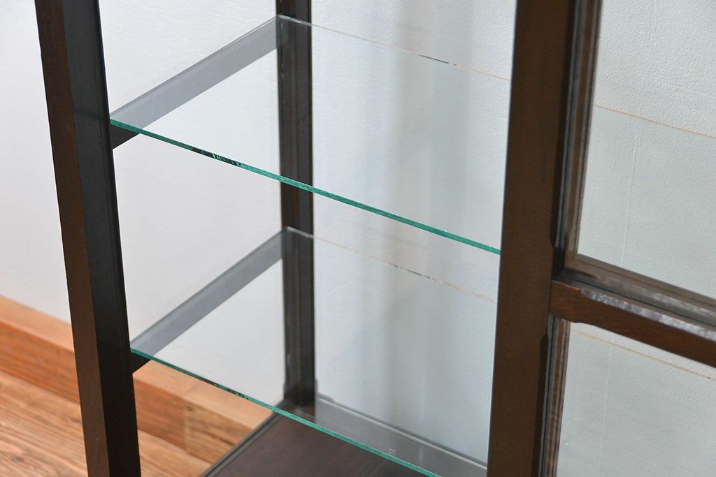 アンティーク家具　大正ロマン 高級品 天枠付き古いタバコ屋のガラスケース(ショーケース)