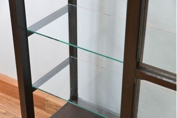 アンティーク家具　大正ロマン 高級品 天枠付き古いタバコ屋のガラスケース(ショーケース)