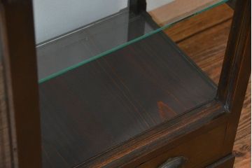 アンティーク家具　大正ロマン 高級品 天枠付き古いタバコ屋のガラスケース(ショーケース)