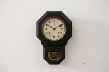 アンティーク雑貨　アンティーク 古い八角柱時計(ボンボン時計)