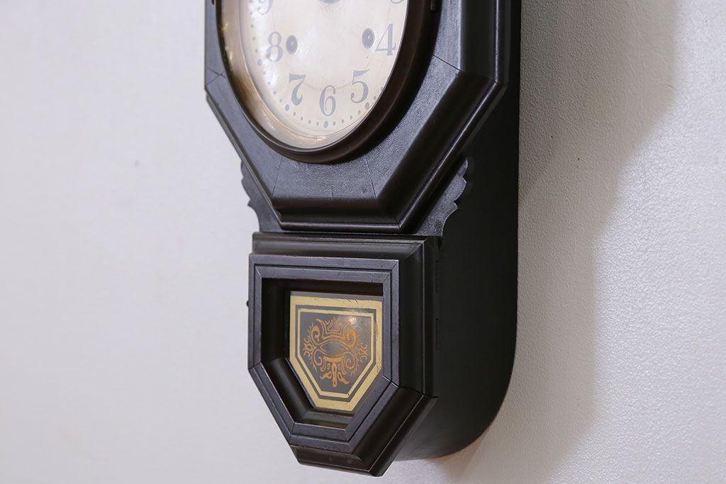 アンティーク雑貨　アンティーク 古い八角柱時計(ボンボン時計)