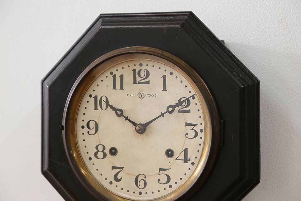 アンティーク雑貨　アンティーク 古い八角柱時計(ボンボン時計)