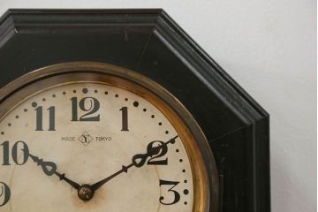 アンティーク雑貨　アンティーク 古い八角柱時計(ボンボン時計)