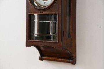 アンティーク雑貨　アンティーク 大正ロマン スジガラス 高級柱時計(ボンボン時計、スリゲル)