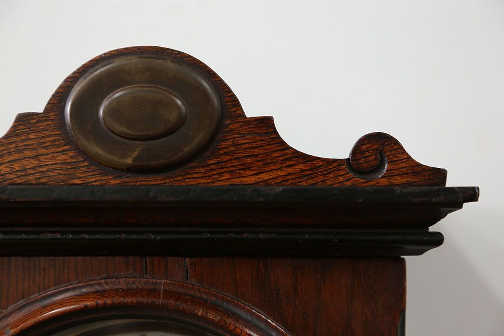 アンティーク雑貨　アンティーク 大正ロマン スジガラス 高級柱時計(ボンボン時計、スリゲル)