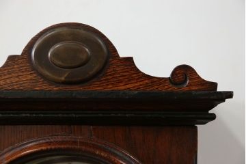 アンティーク雑貨　アンティーク 大正ロマン スジガラス 高級柱時計(ボンボン時計、スリゲル)