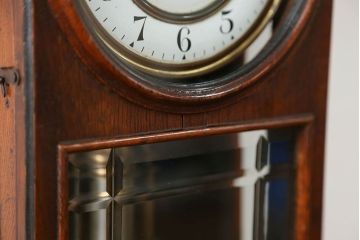 アンティーク雑貨　アンティーク 大正ロマン スジガラス 高級柱時計(ボンボン時計、スリゲル)