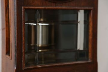 アンティーク雑貨　アンティーク 大正ロマン スジガラス 高級柱時計(ボンボン時計、スリゲル)