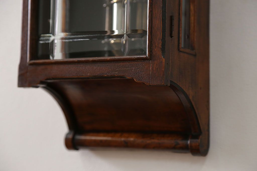 アンティーク雑貨　アンティーク 大正ロマン スジガラス 高級柱時計(ボンボン時計、スリゲル)