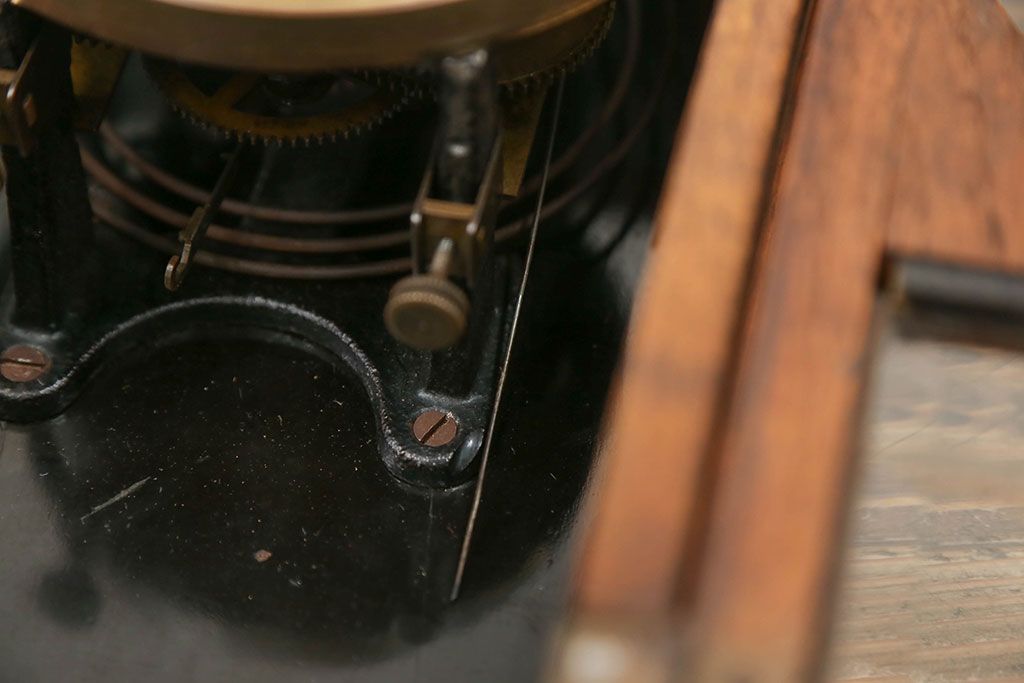 アンティーク雑貨　アンティーク 大正ロマン スジガラス 高級柱時計(ボンボン時計、スリゲル)