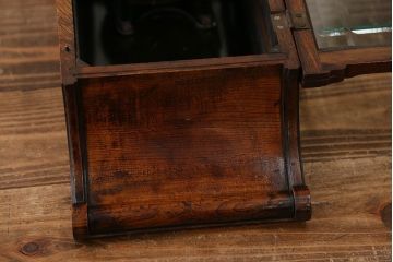 アンティーク雑貨　アンティーク 大正ロマン スジガラス 高級柱時計(ボンボン時計、スリゲル)