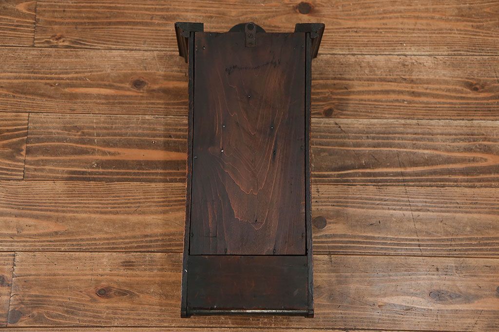 アンティーク雑貨　アンティーク 大正ロマン スジガラス 高級柱時計(ボンボン時計、スリゲル)