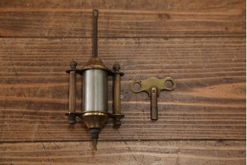 アンティーク雑貨　アンティーク 大正ロマン スジガラス 高級柱時計(ボンボン時計、スリゲル)