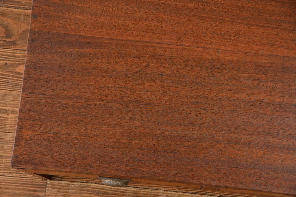 レトロ家具　昭和レトロ シンプルな2杯引き出し平机(テーブル)