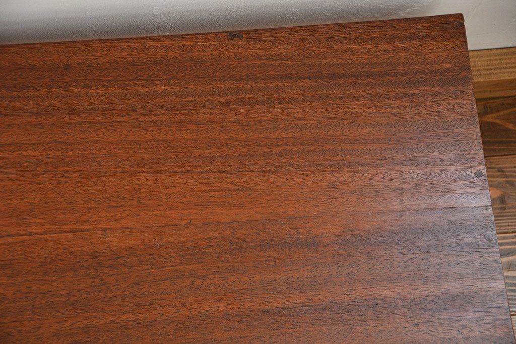 レトロ家具　昭和レトロ シンプルな2杯引き出し平机(テーブル)