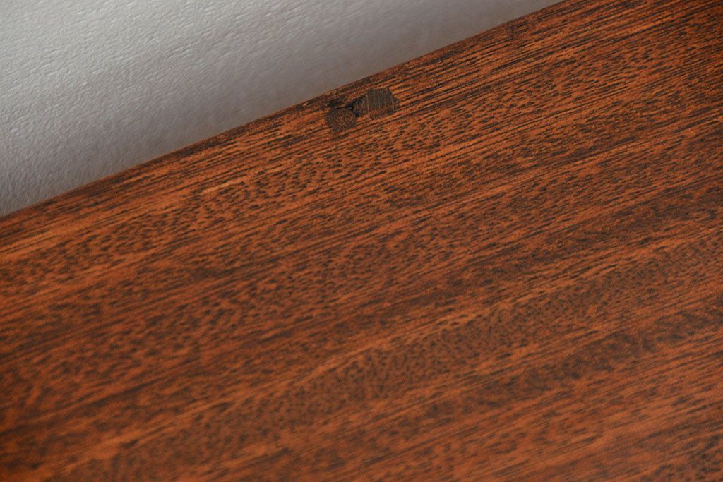 レトロ家具　昭和レトロ シンプルな2杯引き出し平机(テーブル)