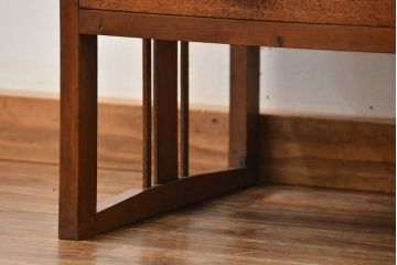 レトロ家具　昭和レトロ シンプルな2杯引き出し平机(テーブル)