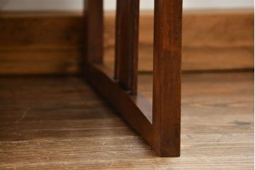 レトロ家具　昭和レトロ シンプルな2杯引き出し平机(テーブル)