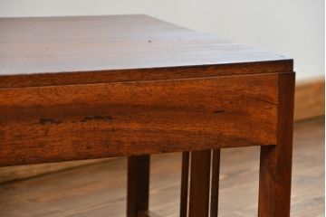 レトロ家具　昭和レトロ シンプルな2杯引き出し平机(テーブル)