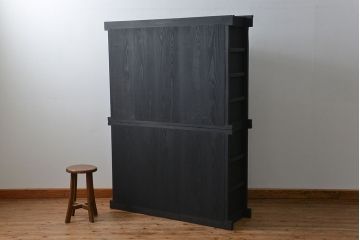 アンティーク家具　【T様ご決済分】アンティーク 結霜ガラス入り!四尺　重ね水屋箪笥