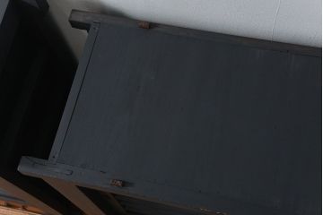 アンティーク家具　【T様ご決済分】アンティーク 結霜ガラス入り!四尺　重ね水屋箪笥