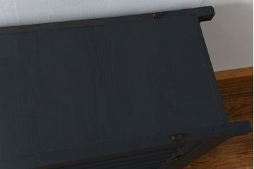 アンティーク家具　【T様ご決済分】アンティーク 結霜ガラス入り!四尺　重ね水屋箪笥