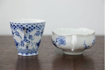 アンティーク雑貨　ロイヤルコペンハーゲン(Royal Copenhagen)・マイセンなどのカップ&ソーサー4種類セット(リモージュ・リチャード・ジノリ)