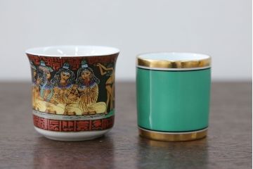 アンティーク雑貨　ロイヤルコペンハーゲン(Royal Copenhagen)・マイセンなどのカップ&ソーサー4種類セット(リモージュ・リチャード・ジノリ)