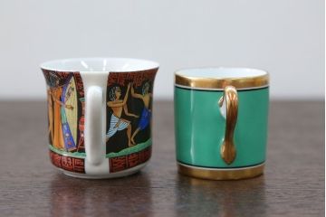 アンティーク雑貨　ロイヤルコペンハーゲン(Royal Copenhagen)・マイセンなどのカップ&ソーサー4種類セット(リモージュ・リチャード・ジノリ)