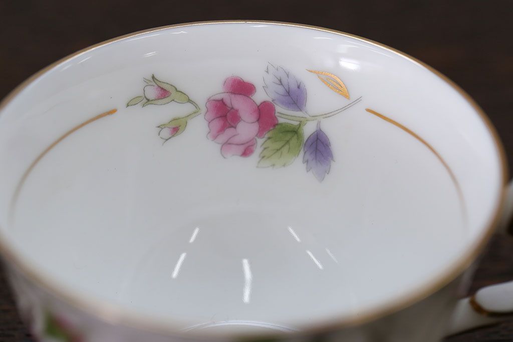 アンティーク雑貨　ノリタケ・大皿、カップ&ソーサー(ノリタケ(Noritake)2客、ホヤ(HOYA)2客)計5点セット