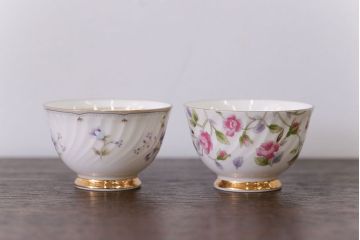 アンティーク雑貨　ノリタケ・大皿、カップ&ソーサー(ノリタケ(Noritake)2客、ホヤ(HOYA)2客)計5点セット