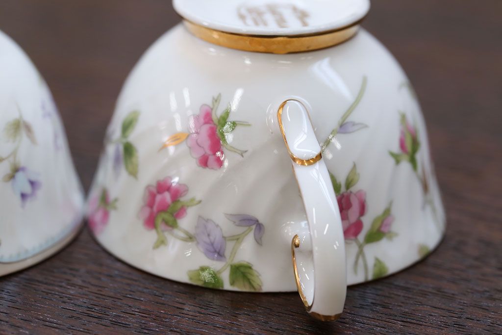 アンティーク雑貨　ノリタケ・大皿、カップ&ソーサー(ノリタケ(Noritake)2客、ホヤ(HOYA)2客)計5点セット