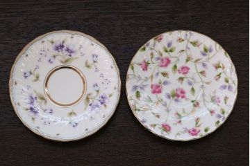 アンティーク雑貨　ノリタケ・大皿、カップ&ソーサー(ノリタケ(Noritake)2客、ホヤ(HOYA)2客)計5点セット