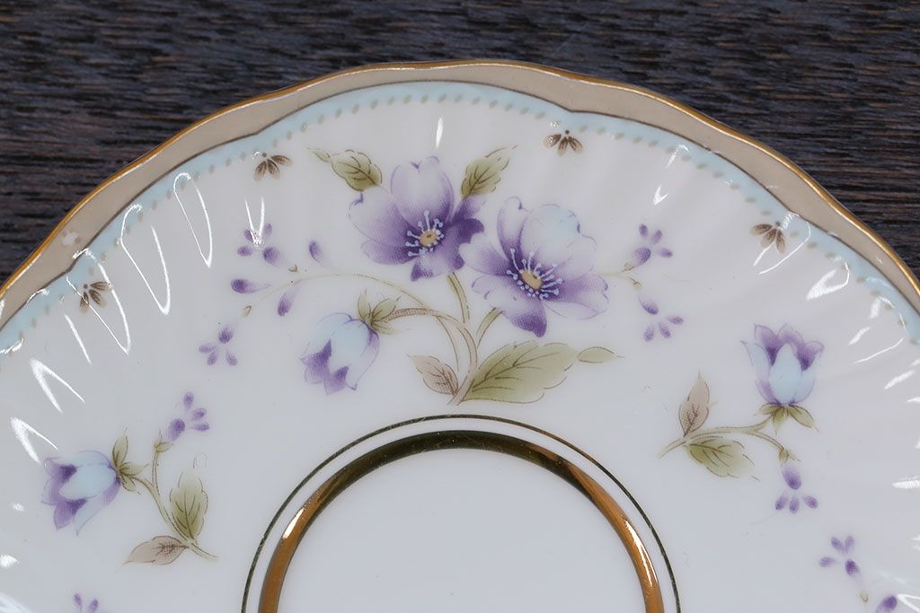 アンティーク雑貨　ノリタケ・大皿、カップ&ソーサー(ノリタケ(Noritake)2客、ホヤ(HOYA)2客)計5点セット