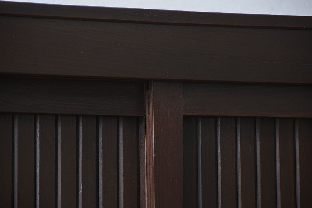 アンティーク家具　古民具・骨董 シンプルでモダンな三尺水屋箪笥(食器棚、収納棚)