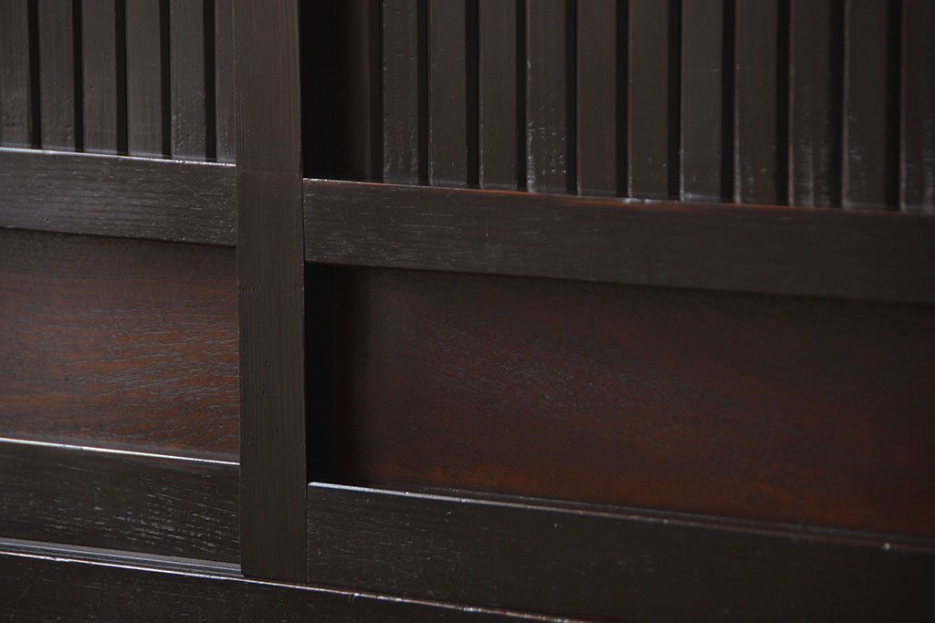 アンティーク家具　古民具・骨董 シンプルでモダンな三尺水屋箪笥(食器棚、収納棚)