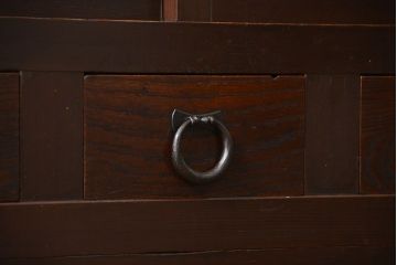 アンティーク家具　古民具・骨董 シンプルでモダンな三尺水屋箪笥(食器棚、収納棚)