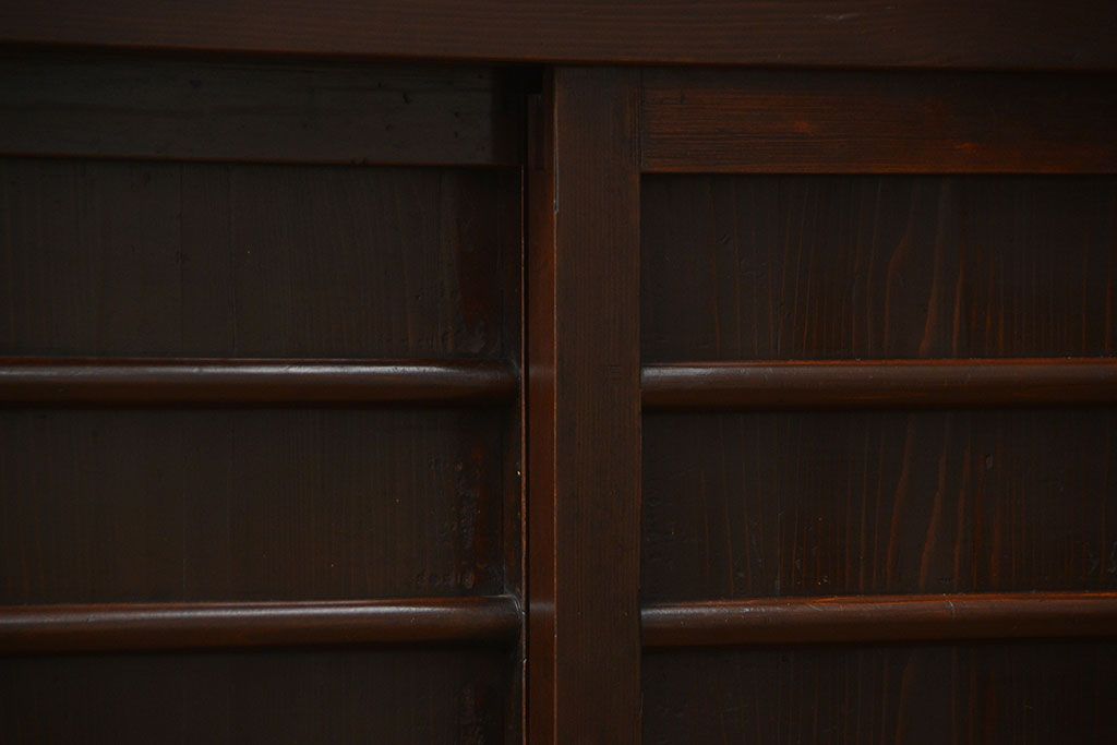 アンティーク家具　古民具・骨董 シンプルでモダンな三尺水屋箪笥(食器棚、収納棚)