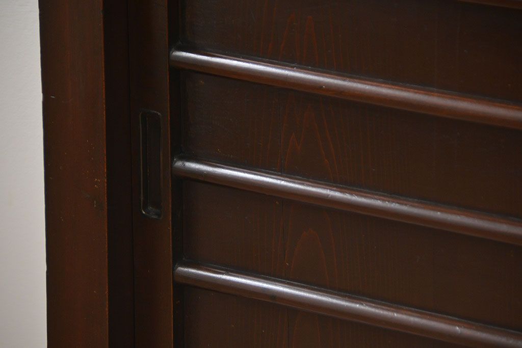 アンティーク家具　古民具・骨董 シンプルでモダンな三尺水屋箪笥(食器棚、収納棚)