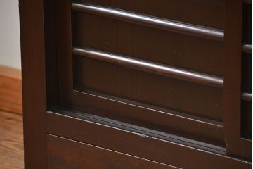 アンティーク家具　古民具・骨董 シンプルでモダンな三尺水屋箪笥(食器棚、収納棚)